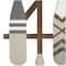 Gray Arrow & Stripe Patterned Wood Paddle Wall Décor
